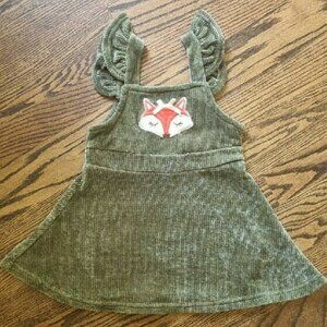 Young Hearts Green Fox Dress 18m